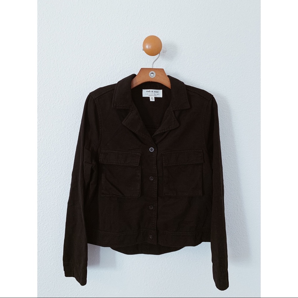 Cloth & Stone Cropped Military Jacket